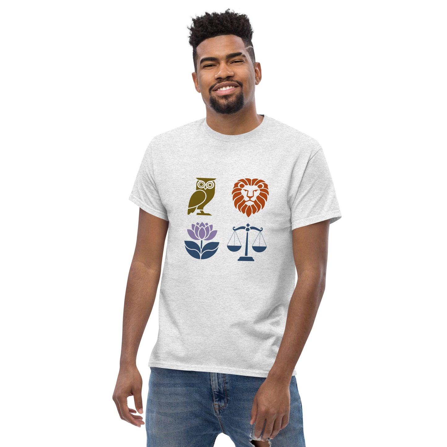 Stoic Virtues:Emblems of Wisdom, Courage, Justice, Temperance T-Shirt