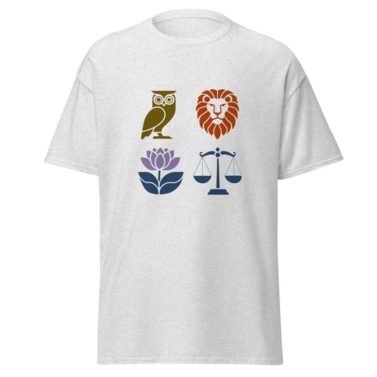 Stoic Virtues:Emblems of Wisdom, Courage, Justice, Temperance T-Shirt