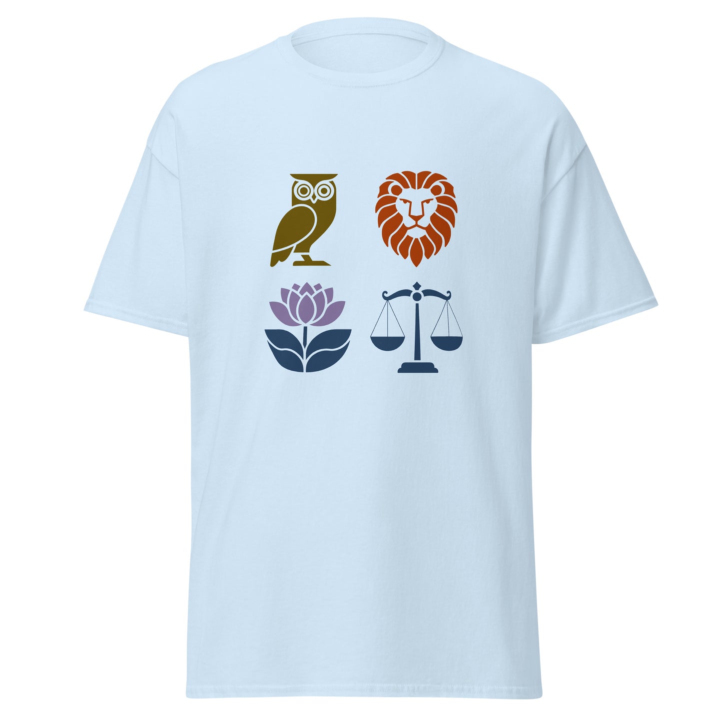 Stoic Virtues:Emblems of Wisdom, Courage, Justice, Temperance T-Shirt