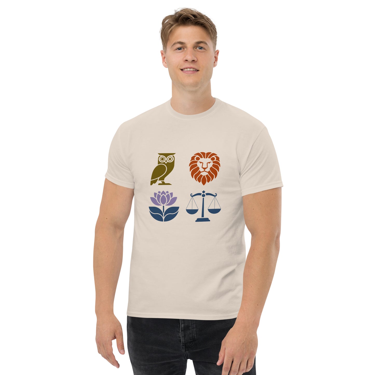 Stoic Virtues:Emblems of Wisdom, Courage, Justice, Temperance T-Shirt