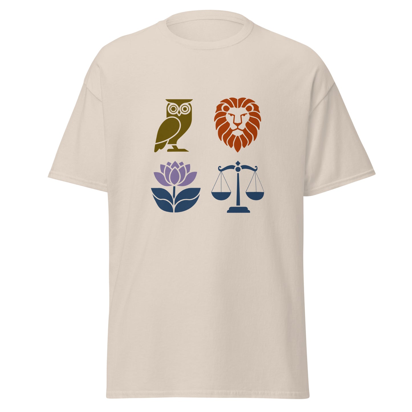 Stoic Virtues:Emblems of Wisdom, Courage, Justice, Temperance T-Shirt