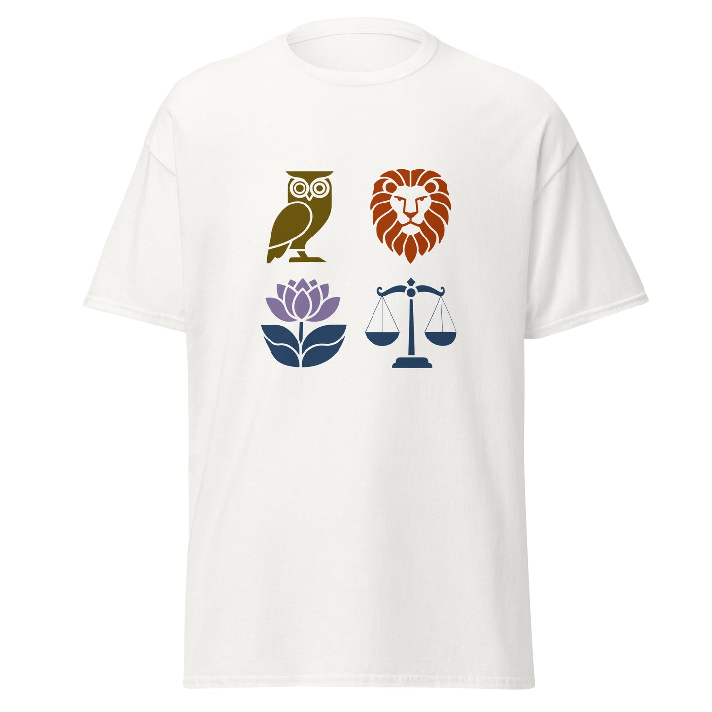 Stoic Virtues:Emblems of Wisdom, Courage, Justice, Temperance T-Shirt