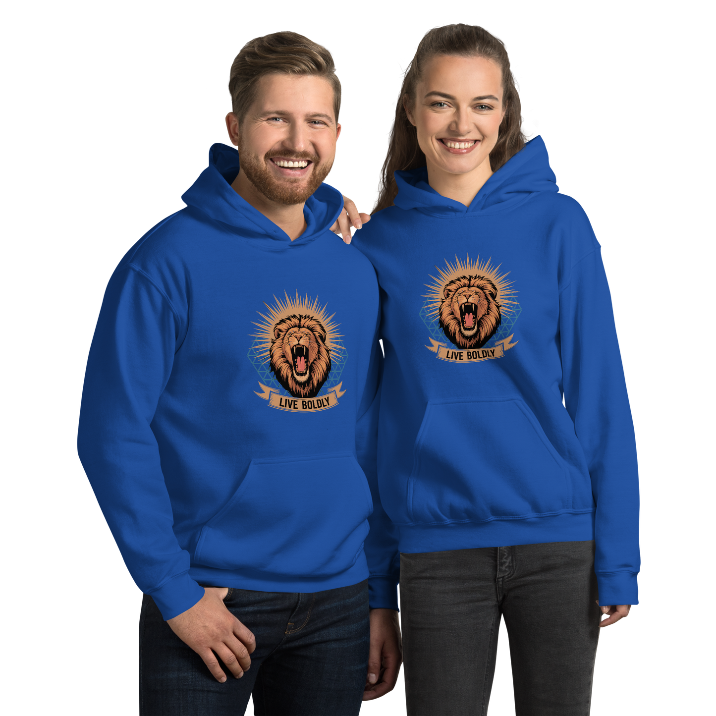 Live Boldly - Retro Inspirational Quote Unisex Hoodie