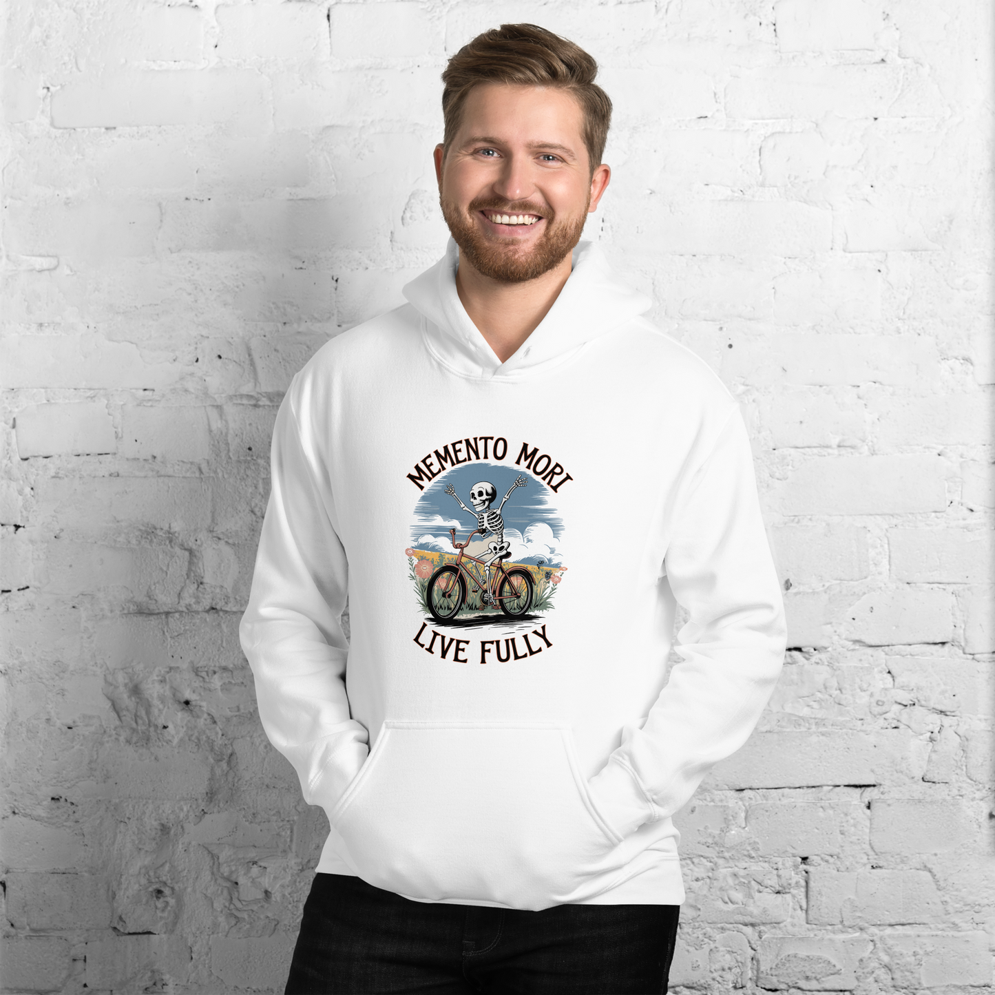 Memento Mori: Live Fully - Positive Stoicism Unisex Hoodie